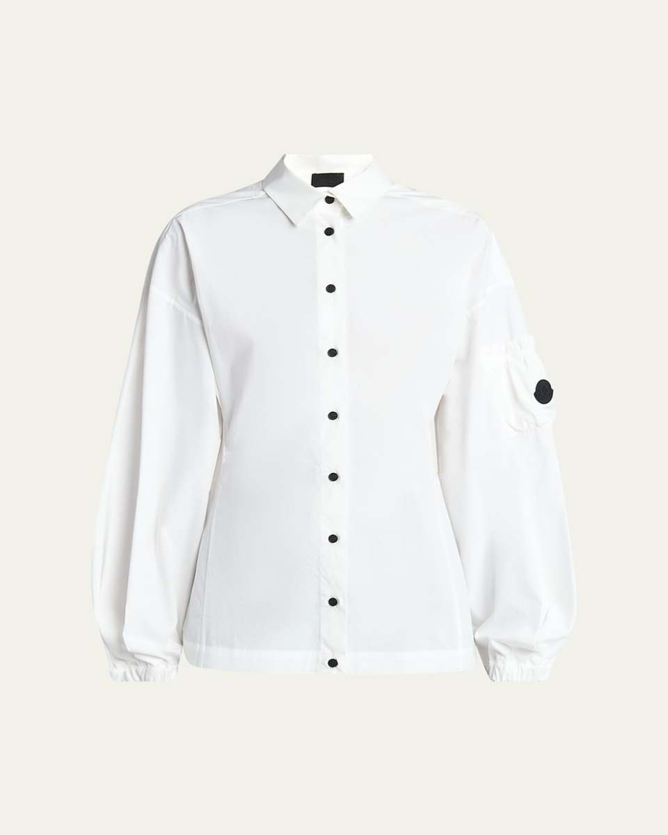 Fitted Long-Sleeve Button-Front Shirt
